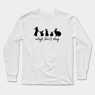 Adopt Don't Shop - Alternate Bunny Edition Long Sleeve T-Shirt